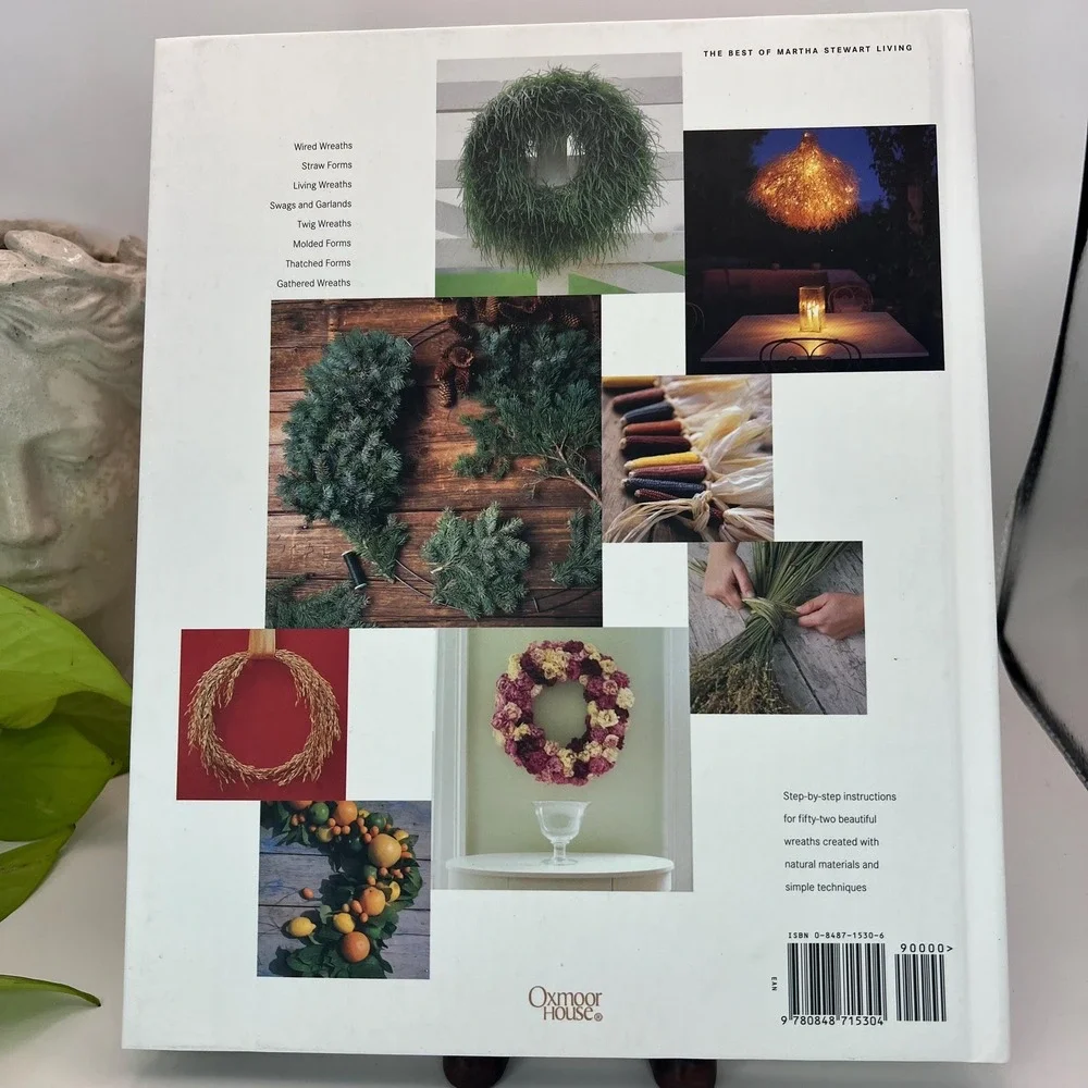 Great American Wreaths Martha Stewart Living Hardcover Craft Book